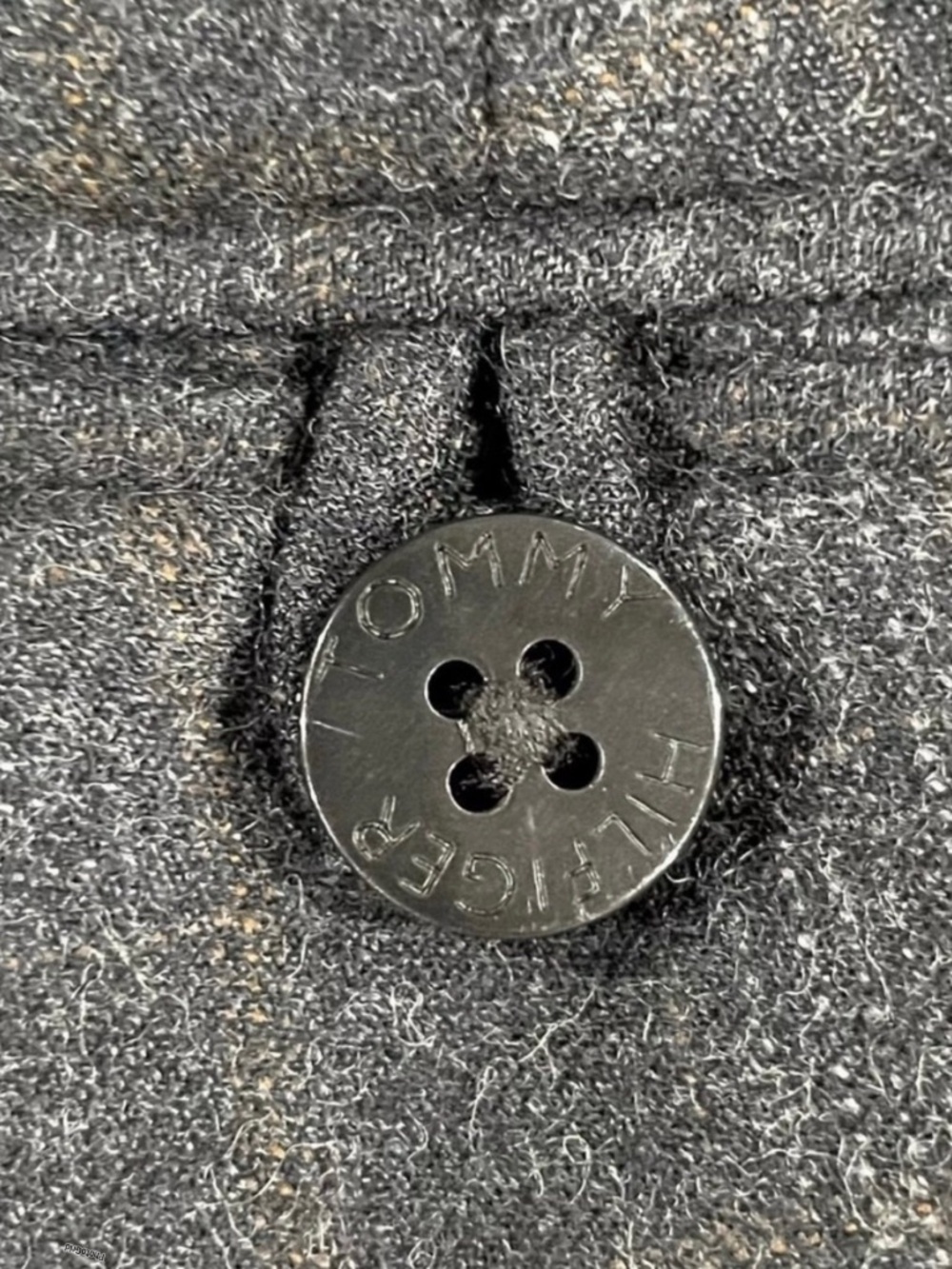 TOMMY HILFIGER Grey Plaid Wool Straight Leg Pant US 8 Medium - Picture 9 of 10